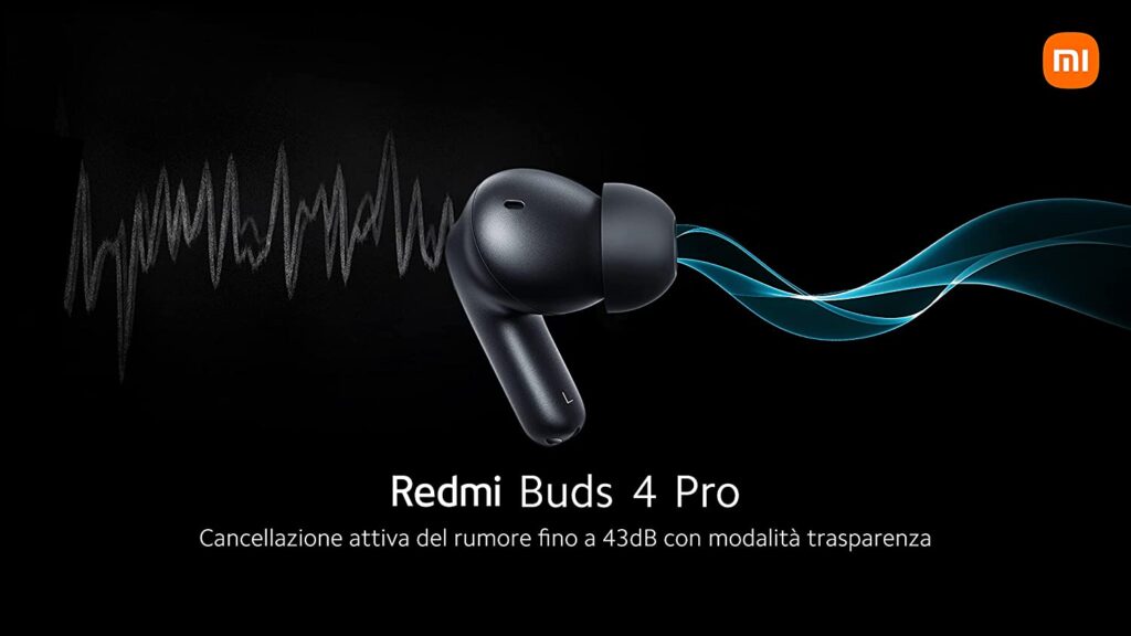 Cancellazione del rumore Xiaomi Redmi Buds 4 Pro