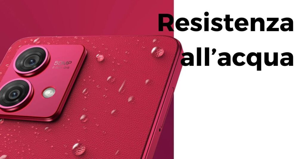 Moto G84 resistenza all'acqua